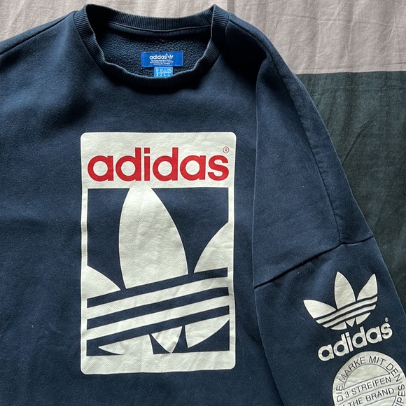 *VINTAGE* Adidas Crewneck (Blue) - Men’s XL - Picture 2 of 7